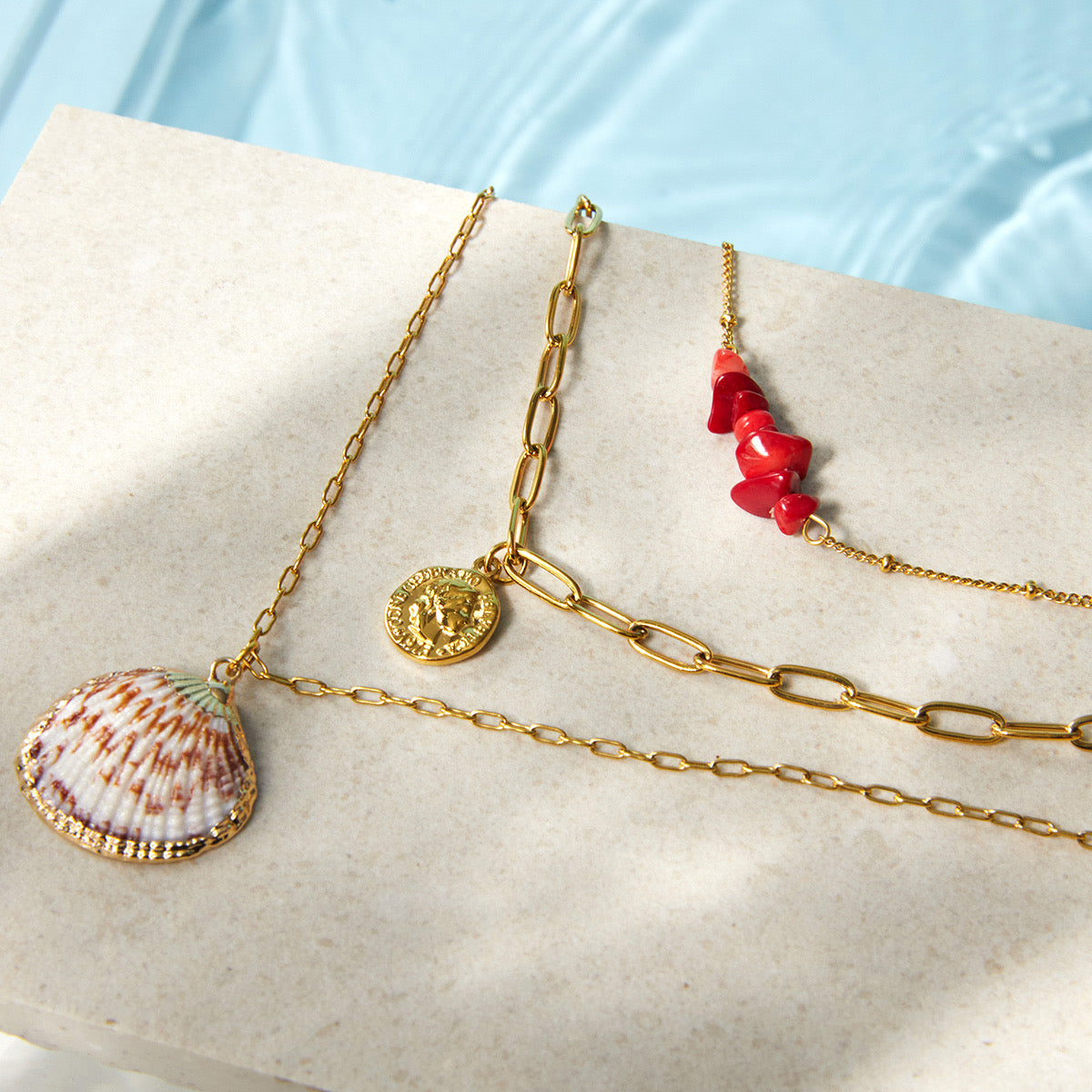Shell Three Layers Necklace