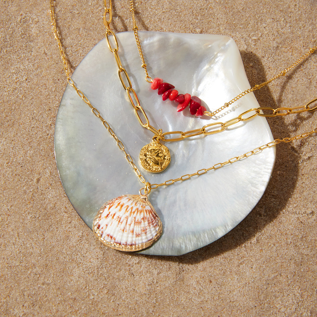 Shell Three Layers Necklace