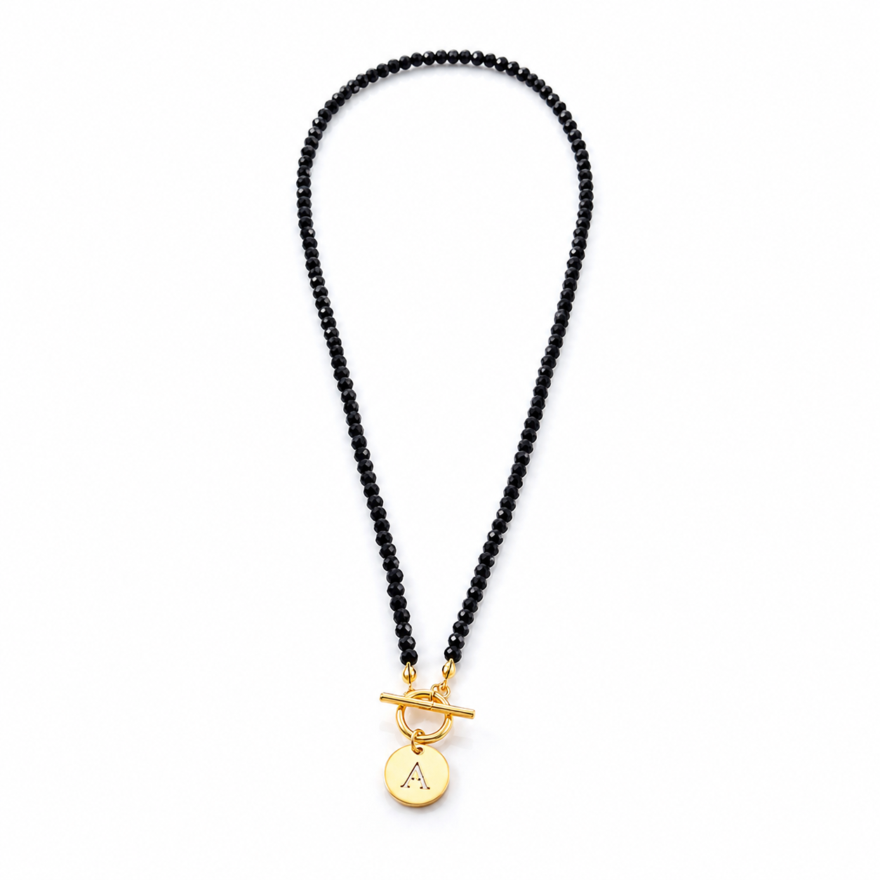 Noir Initial Necklace
