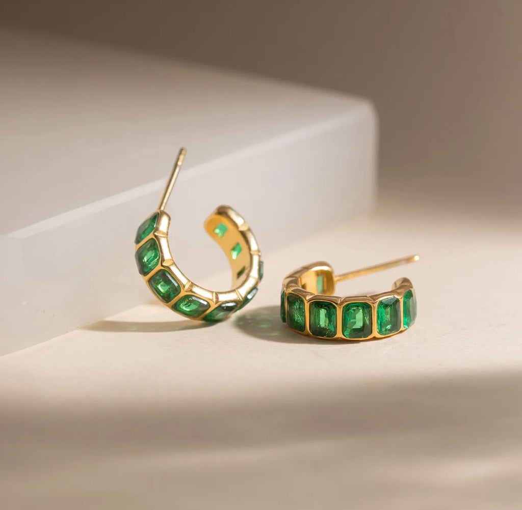 Green Glow Hoops