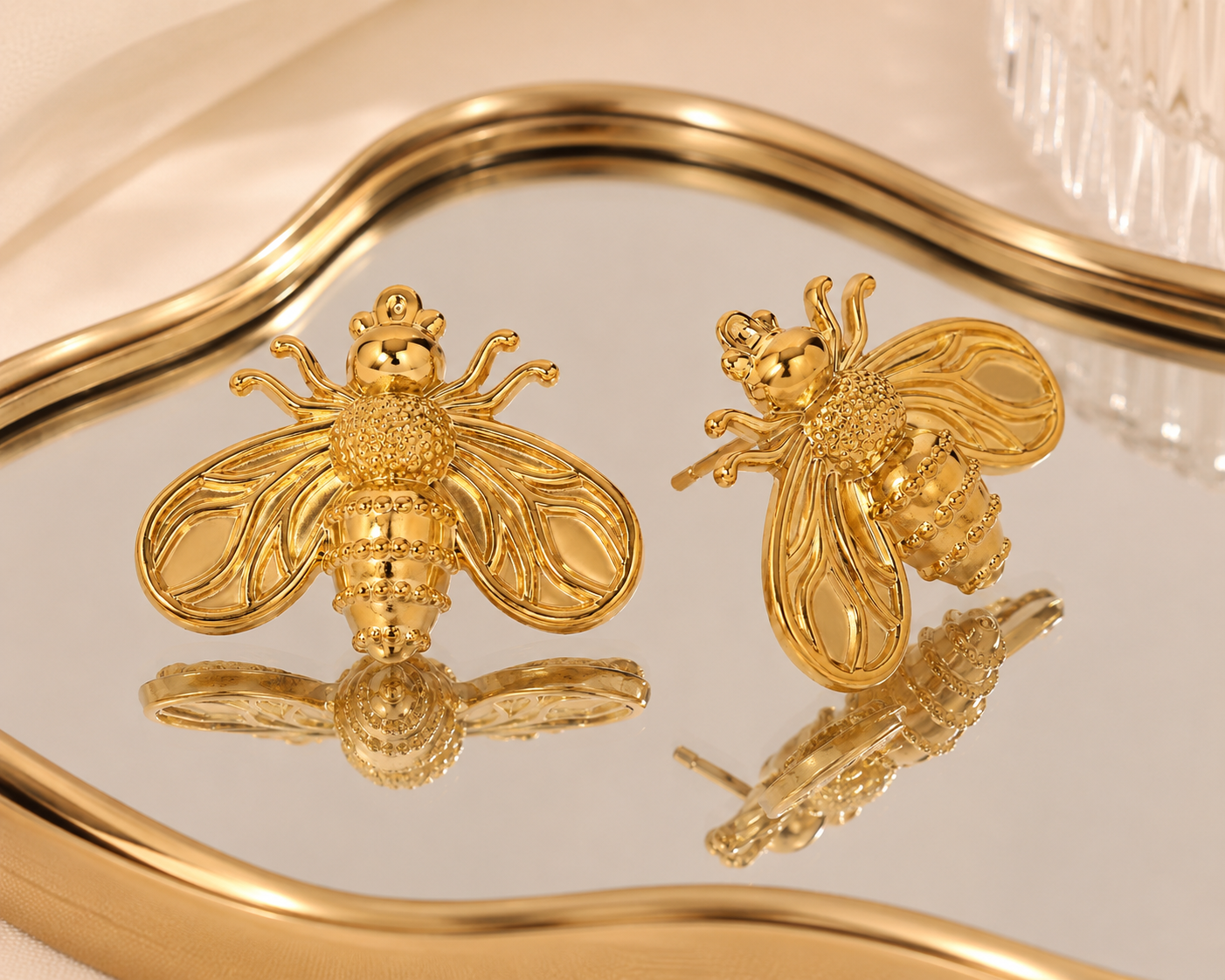Bee Gold Earrings