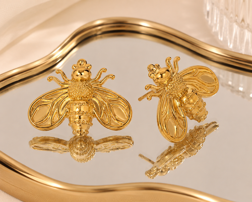 Bee Gold Earrings