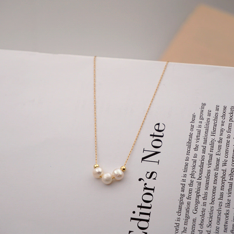 Three Pearl Necklace